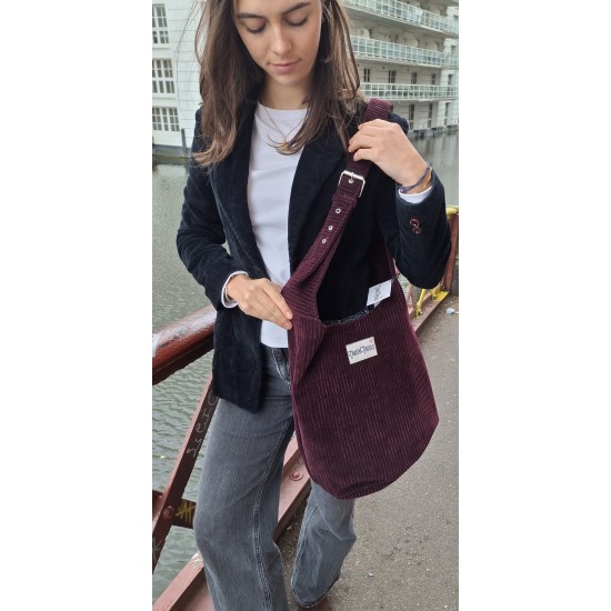 Ashbury Corduroy Hobo Hippie bag Plum Ashbury Corduroy Hobo Hippie bag Plum